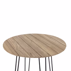 Stół ogrodowy okrągły MOLITO 90 cm - naturalny/czarny