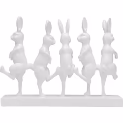 Figurka dekoracyjna DANCING RABBITS - biały