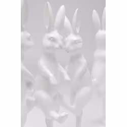 Figurka dekoracyjna DANCING RABBITS - biały