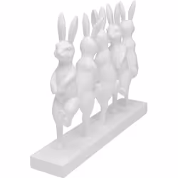 Figurka dekoracyjna DANCING RABBITS - biały