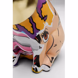 Figurka dekoracyjna GRAFFITI FLYING PIG 16 cm - wielokolorowy