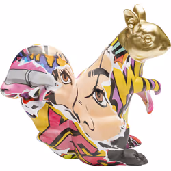 Figurka dekoracyjna GRAFFITI SQUIRREL 22 cm - wielokolorowy