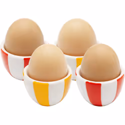 Zestaw 4 kieliszków na jajka COCINA STRIPES - wielokolorowy