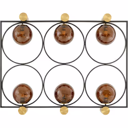 Lampa ścienna BALANCE CIRCLE - brązowy/czarny