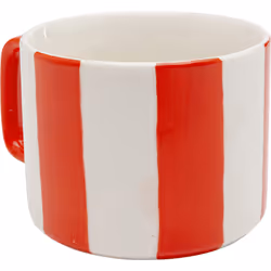 Kubek COCINA STRIPES  - biały/czerwony