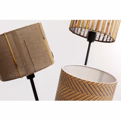 Lampa podłogowa CANNES TRIO - brązowy/czarny