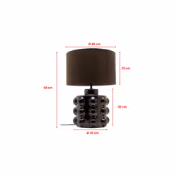 Lampa stołowa CALAMARO - brązowy