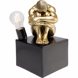 Lampa stołowa NUDE MAN HUG - złoty/czarny