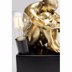 Lampa stołowa NUDE MAN HUG - złoty/czarny
