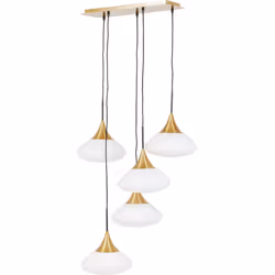 Lampa wisząca GOCCE - biały/złoty