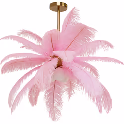 Lampa wisząca FEATHER PALM - różowy