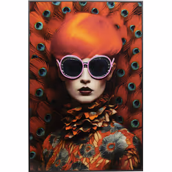 Obraz LED FANCY RED LADY 120x80