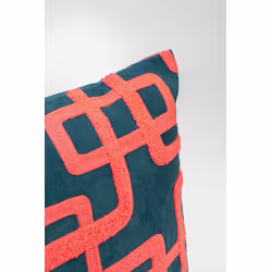 Poduszka dekoracyjna CHAIN 45x45 - niebieski/różowy
