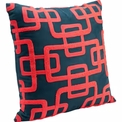 Poduszka dekoracyjna CHAIN 45x45 - niebieski/różowy