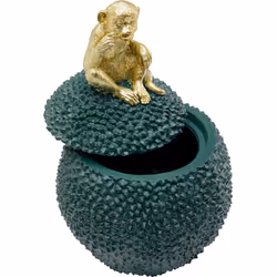 Pojemnik dekoracyjny JACKFRUIT MONKEY - zielony/złoty