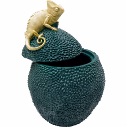 Pojemnik dekoracyjny JACKFRUIT CHAMELEON - zielony/złoty