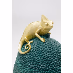 Pojemnik dekoracyjny JACKFRUIT CHAMELEON - zielony/złoty