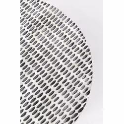 Stolik boczny okrągły PIANO 36 cm - biało-czarny