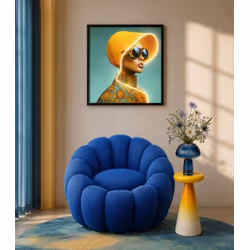 Stolik pomocniczy okrągły RICI COLORE 30 cm - żółty