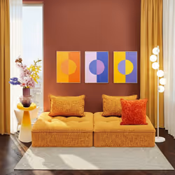 Stolik pomocniczy okrągły RICI COLORE 30 cm - żółty