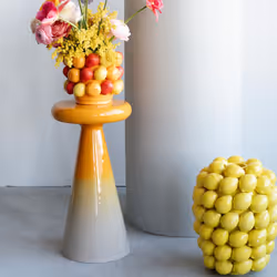 Stolik pomocniczy okrągły RICI COLORE 30 cm - żółty