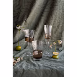 Szklanka MIMI AMBER 14 cm - transparentny/brązowy