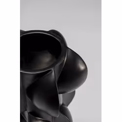 Wazon z porcelany VIENTO 35 cm - czarny