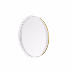 Lustro okrągłe z oświetleniem LED D2526 - złoty