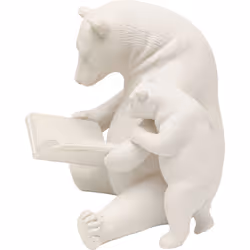 Figurka dekoracyjna READING BEARS - szarobeżowy