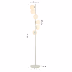 Lampa podłogowa SCALA BALLS - szarobeżowy
