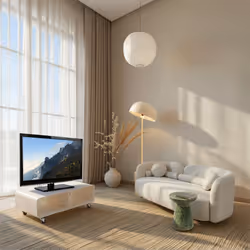 Lampa podłogowa LOUNGY - ecru