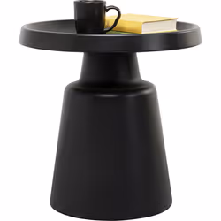 Stolik boczny okrągły LIMA 50 cm - czarny