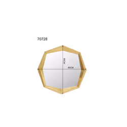 Lustro ścienne OCTAGON GOLD 80x80 - złoty