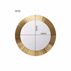 Lustro ścienne okrągłe LUNETTE 120 cm - złoty