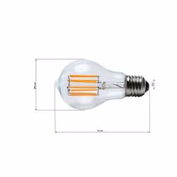 Żarówka LED Ø6x11 cm - transparentny