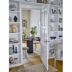 Stół okrągły drewniany PORTO 90 cm - czarny