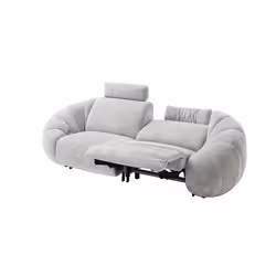 Sofa 2-elementowa z funkcją relaks KINSALE - szary