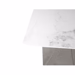 Stół MODIG 200x100 - biały marmur/srebrny