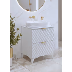 Szafka pod umywalkę wisząca LAURA 47 - 60 cm - biały