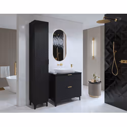 Szafka pod umywalkę wisząca LAURA 48 - 80 cm - czarny