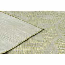 Dywan sznurkowy PATIO 3045 liście - zielony / beż