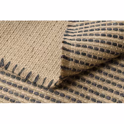 Dywan JUTE 3652 linie - czarny / beż
