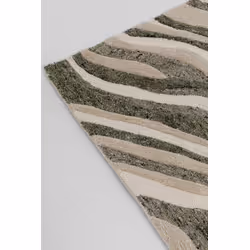 Dywan SHAPE WAVE 200x300 - zielony/beżowy