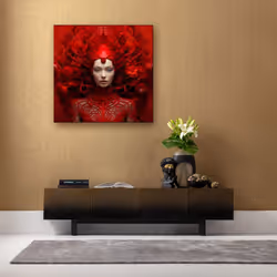 Obraz szklany MUSE RED 120x20