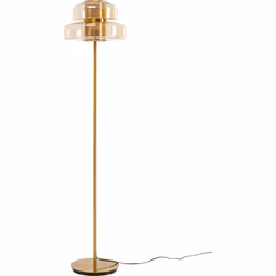 Lampa podłogowa ARCADIA - bursztynowy/złoty