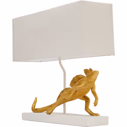 Lampa stołowa IGUANA - złoty/biały