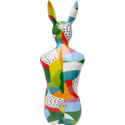 Figurka dekoracyjna RABBIT GILLIE Abstract - wielokolorowy