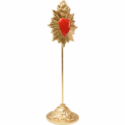 Dekoracja stojąca FLAMING HEART - złoty