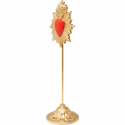 Dekoracja stojąca FLAMING HEART - złoty