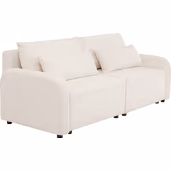 Sofa rozkładana FRIDOLIN - kremowa biel